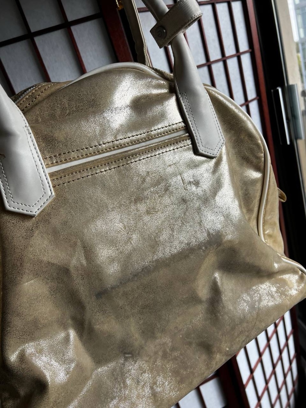 lululemon athletica Gold Metallic Tote with White Trim - Picture 11 of 12